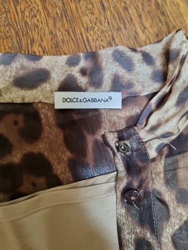 Dolce & Gabbana Girls Leopard Velvet Skirt And Silk Blouse Shirt Set Size 9/10 - Picture 5 of 5