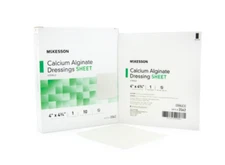 McKesson Calcium Alginate Dressing 4 X 4.75 Inch Rectangle Sterile Box of 10