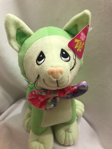 Sugar Loaf Kitty Cat 12" Green Soft Stuffed Plush Floral Bowtie Animal Toy NWT - Picture 2 of 9