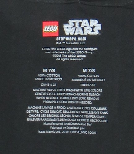 Lego Star Wars Boys T-Shirt Officially Licensed Darth Vader New Black - Picture 3 of 3