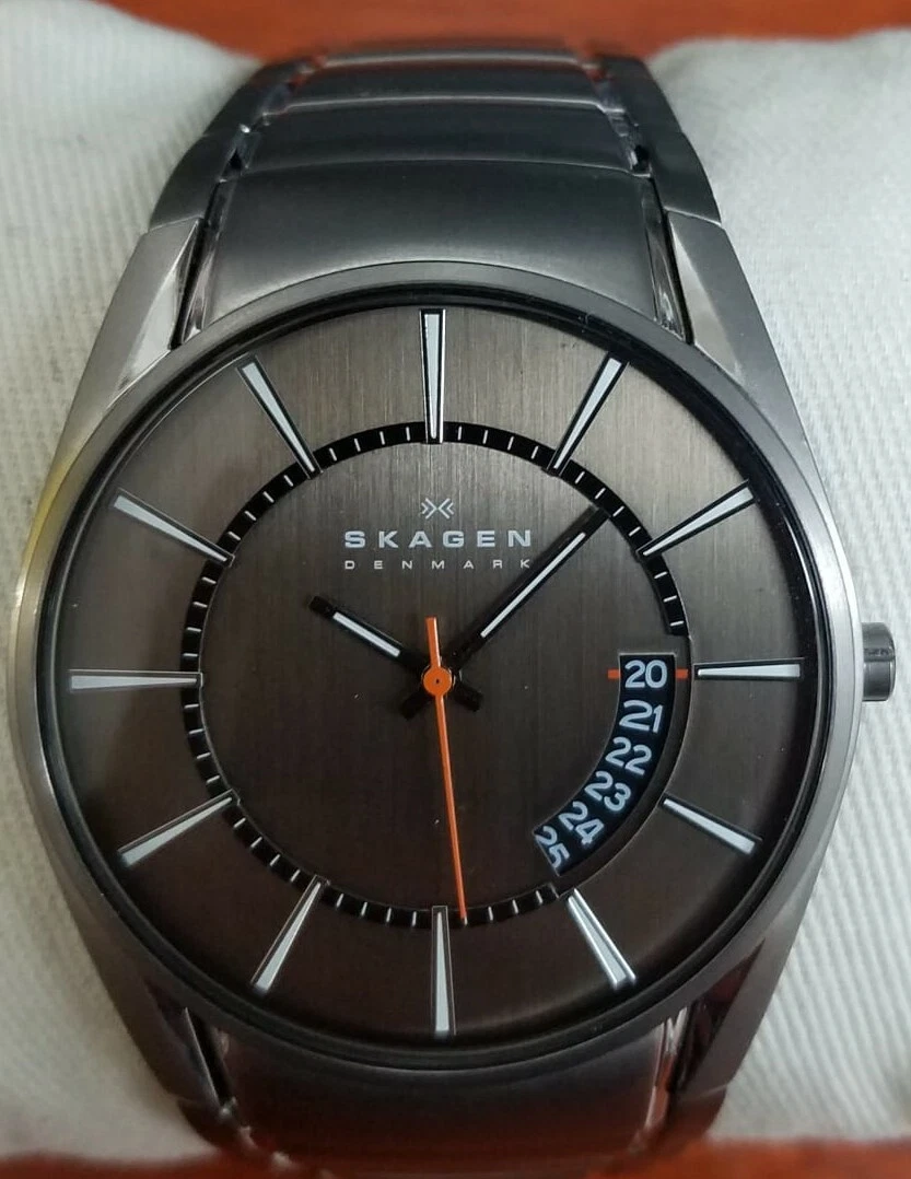 Skagen Aktiv Mens Three Hand Date Titanium Watch SKW6034 eBay