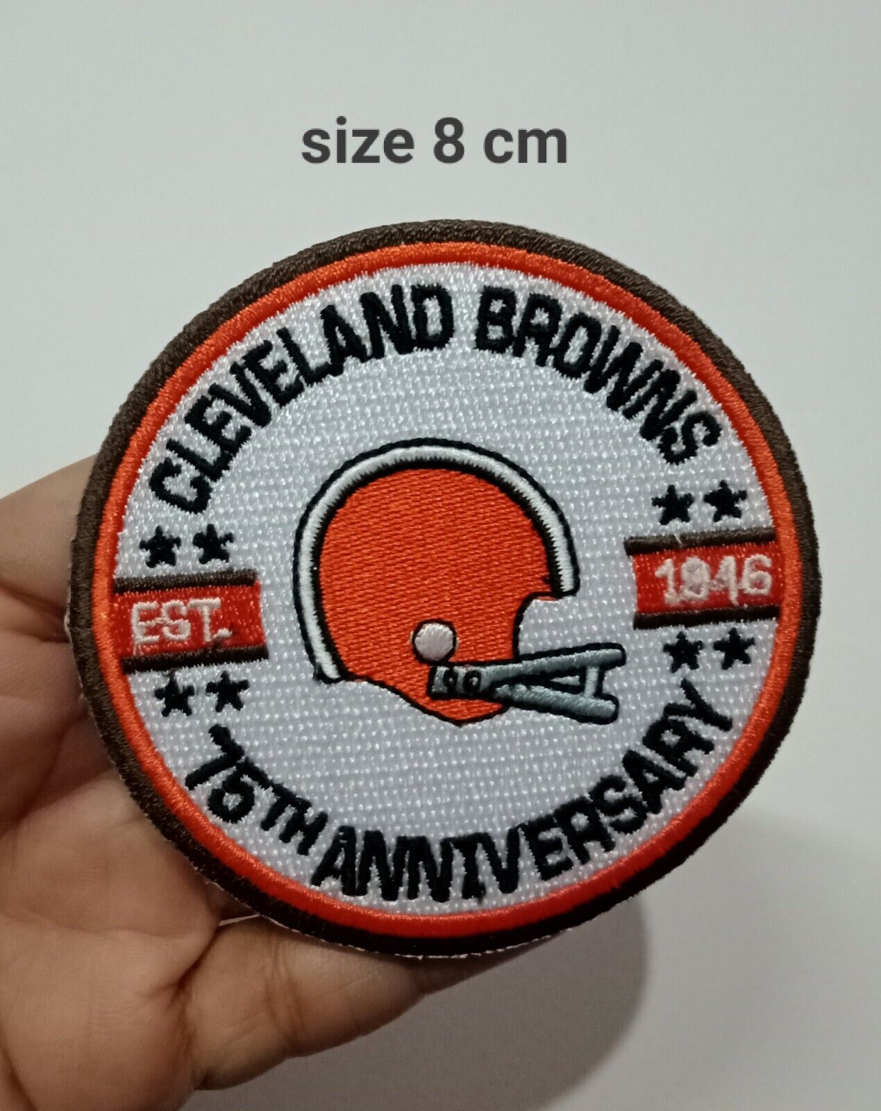 Cleveland Browns Football Logo NFL Small Iron/Sew On Embroidered Patch Lot  Of 2