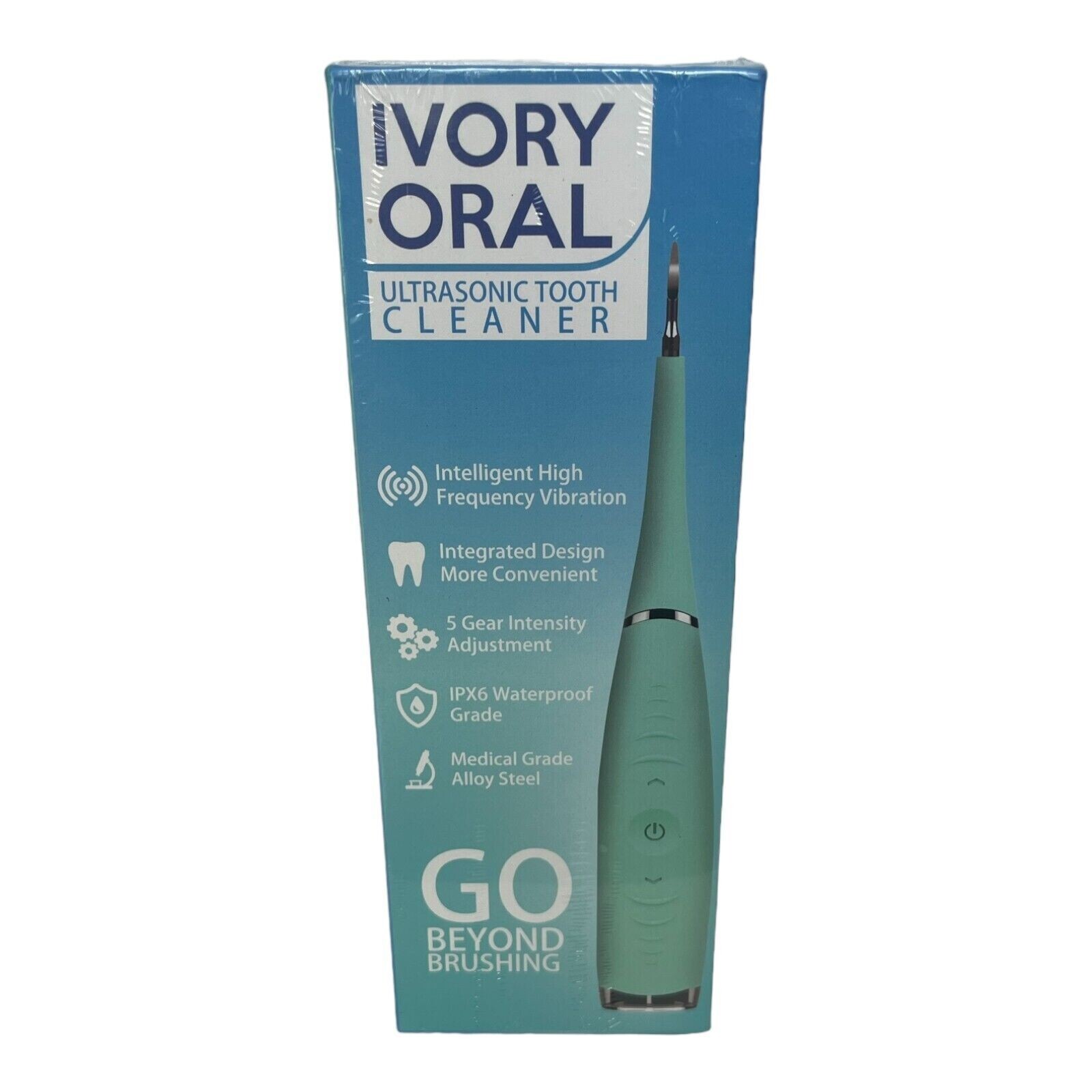 IVORY ORAL Ultrasonic Tooth Cleaner GO BEYOND BRUSHING Teal New Sealed