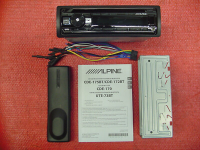 Alpine CDE-175BT, Single-Din CD Car Stereo W/Bluetooth, USB & Auxiliary Inputs