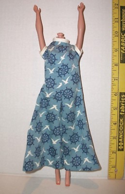 VINTAGE FASHION DOLL 1/6 SCALE CLONE HANDMADE PALAZZO 1 PIECE CLOTHES 1960S