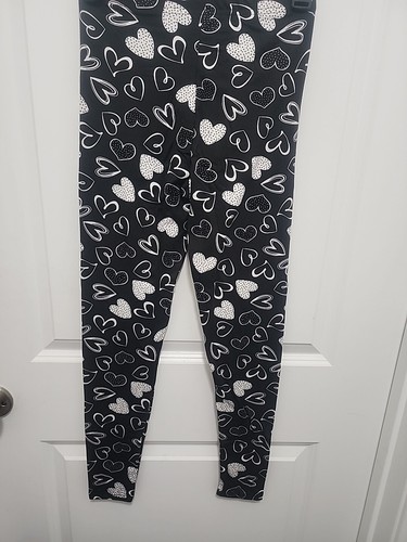 Unbranded Jeggings Womens Small Black Leggings Stretch Hearts 4-6 Jr's NWOT - Picture 5 of 5