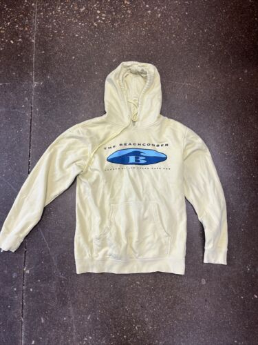 The Beachcomber Cape Cod Yellow Faded Wash Hoodie Sweatshirt - Men's Medium