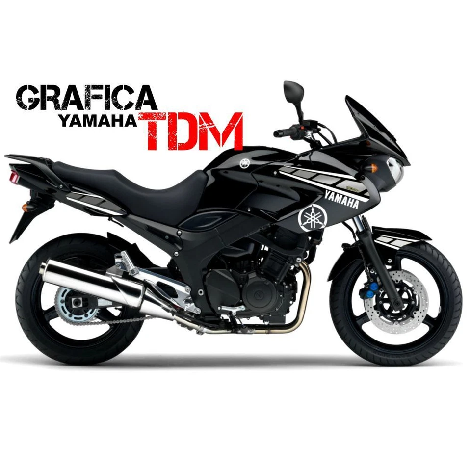 Graphique Adhésifs Stickers TDM 900 Anniversary Carénage Blanc Argent