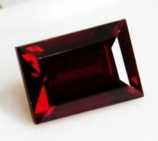 6.8 Cts Natural Emerald Cut AAA+++ Mozambique Red Ruby Loose Gemstone !!