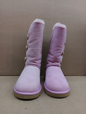Ugg little kids Bailey Button Triplet Style- 1962k, Rose Quartz, Sz