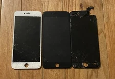 LOT OF 3 IPHONE 6 PLUS AND 6S PLUS CRACKED SCREEN - AS IS / BROKEN / FOR PARTS