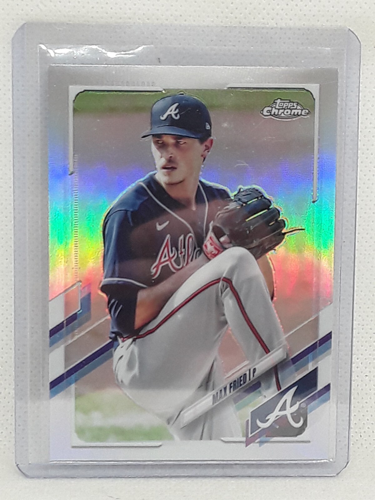 Max Fried 2021 Topps Chrome Baseball - Refractor #110 - Atlanta Braves