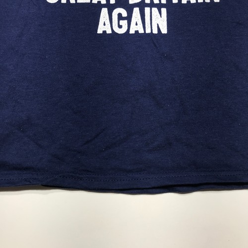 Make America Great Britain Again T-Shirt Youth Medium Short Sleeve Navy Blue NEW - Picture 4 of 11