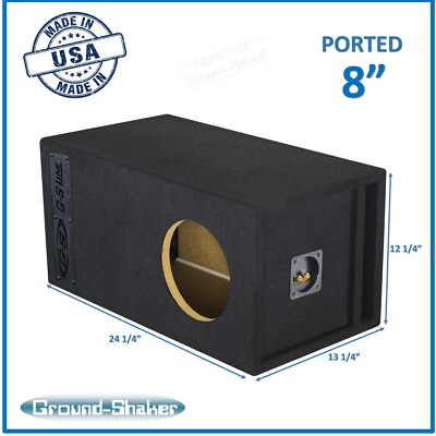 8'' Single Ported / Vented X-Large Sub Box Sub Woofer Enclosure Ground Shaker Box