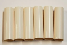SET OF 6 - 3 1/2" CREAM PLASTIC CANDELABRA CANDLE COVER 7/8 O.D. NEW CCO35G