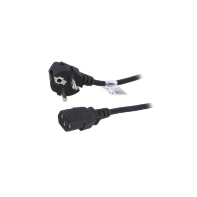 AK-PC-05A Kabel CEE 7/7 (E/F) abgewinkelter Stecker,IEC C13 weiblich AKYGA