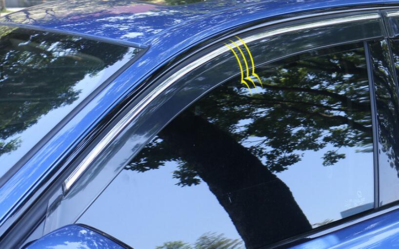 For BMW 3Series F30 20132019 Sun Rain Guard ABS Black 6PCS Window