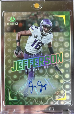 2024 Luminance Justin Jefferson Green Scope Auto /25 Vikings #45