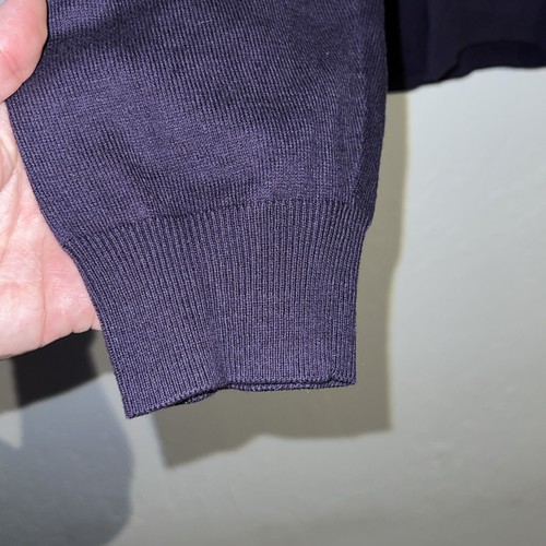 Orvis Silk Cotton & Cashmere Blend 1/4 Button Men’s Purple Sweater Size XL ✅ 204 - Picture 6 of 7