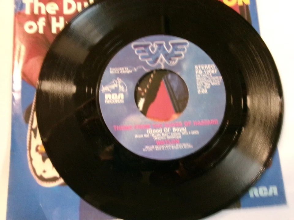 RCA 45-Waylon Jennings-Theme from the Dukes of Hazard-45 NM +PS - Image 3 of 3