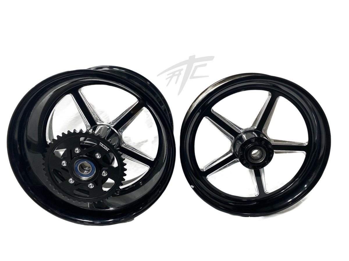 NINJA STOCK SIZE BLACK CONTRAST CUT ALL STAR WHEELS 00-05