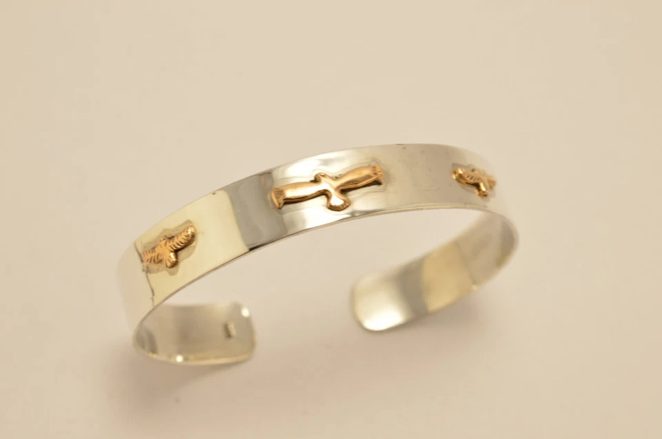 Brazalete brazalete de plata de ley 925 con águilas. 22 gramos Foto 3 de 4