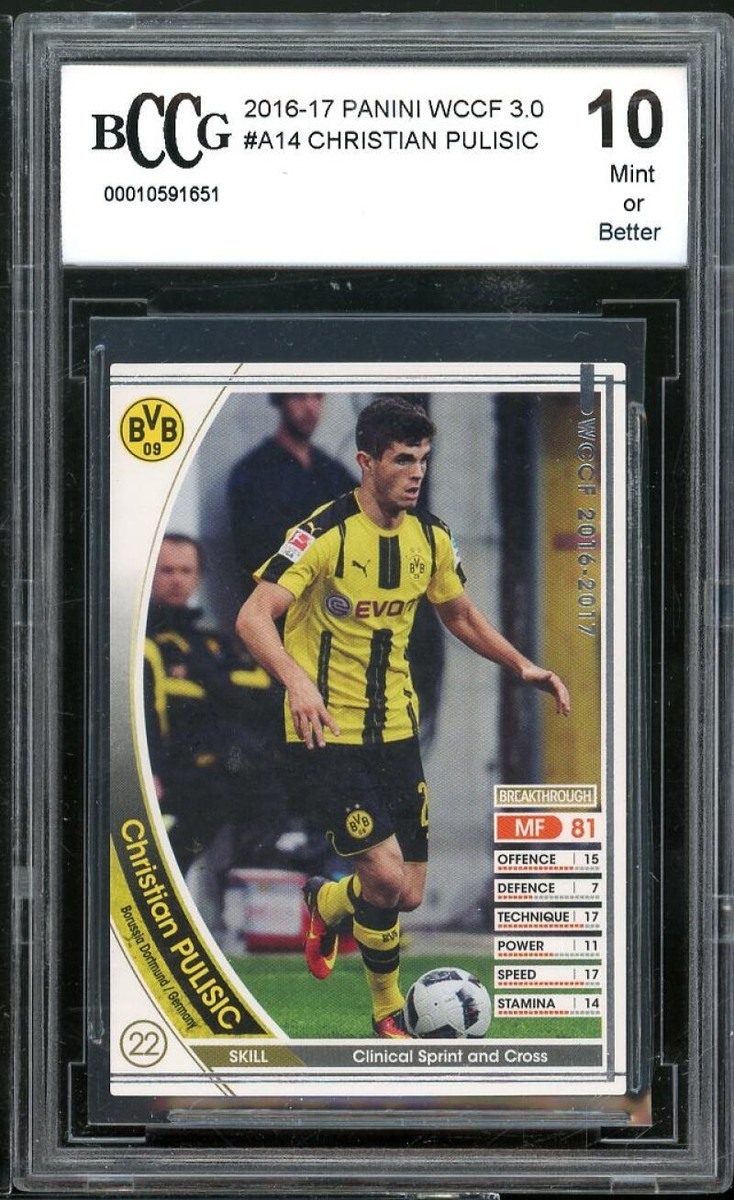 Christian Pulisic Rookie Card 2016-17 Panini WCCF 3.0 #A14 BGS