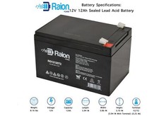 Raion Power 12V 12Ah Battery For Currie Izip IZ-VL-CR Via Lento