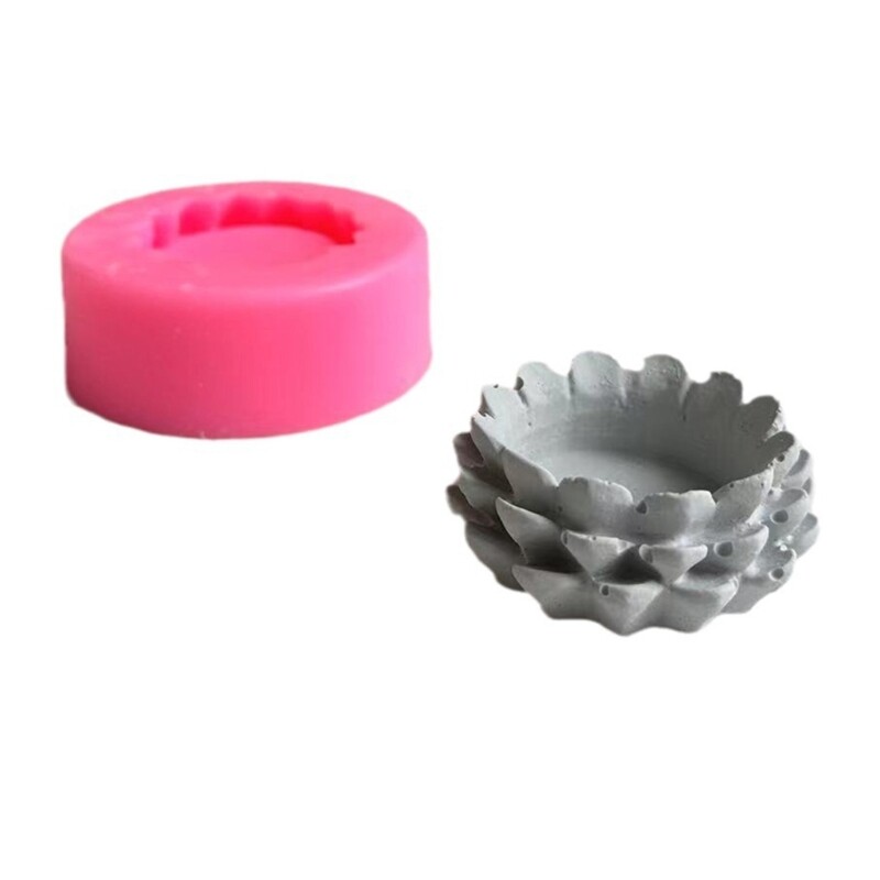 3D Pine Cone Candlestick Silicone Mold for DIY Resin Decorations