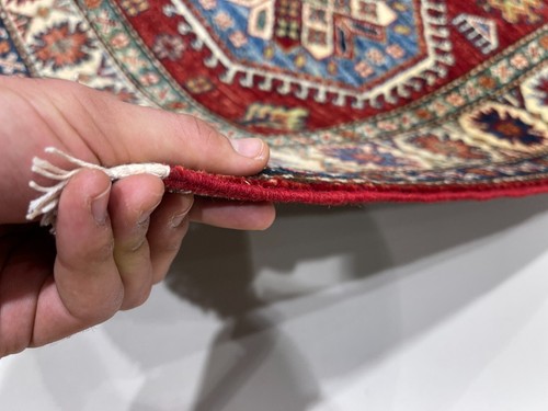 Handmade (2'7" x 10'0") NEW Red Super Kazak Afghan Veg Dye Wool Runner Rug - Picture 10 of 14