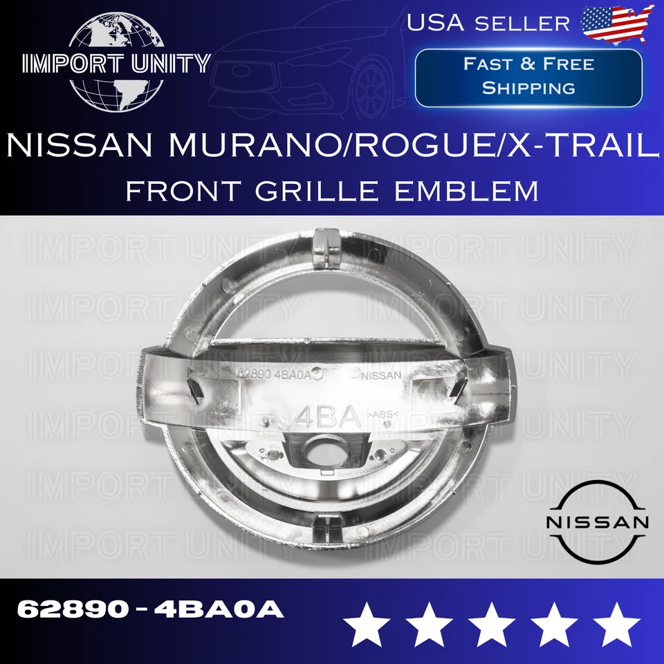 Nissan MURANO 2015-2022 ROGUE 2014-2014 Premium parrilla delantera emblema 62890-4BA0A Foto 3 de 3