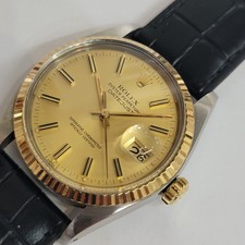 Rolex Oyster Datejust Ref 16013 Mens 36mm 1970s 18k SS Vintage Automatic RA558C