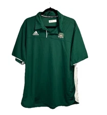 Adidas Ohio University Polo Men’s XL Green Team Issue Performance Golf Logo