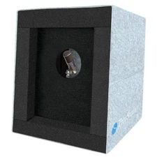  Enclosed Vocal Booth, Portable Microphone Isolation Shield, Foldable 