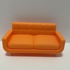 Sofá sofá naranja Barbie casa de muñecas Mattel 2020 moderno 9 pulgadas muñeca muebles juguete