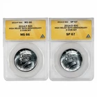 2014 Kenedy Silver Half Dollar 50C High Relief 2 Coin Set ANACS Certified