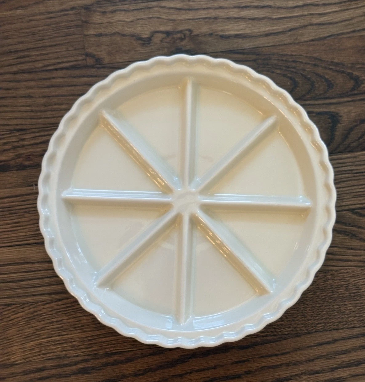 Chantal 11” Ivory 8 Section Pie Baker Divided Scone Baking Dish Pan Ruffled Edge
Opens in a new wind