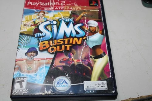 The Sims: Bustin Out (PlayStation 2 PS2) Black Label Case & Disc