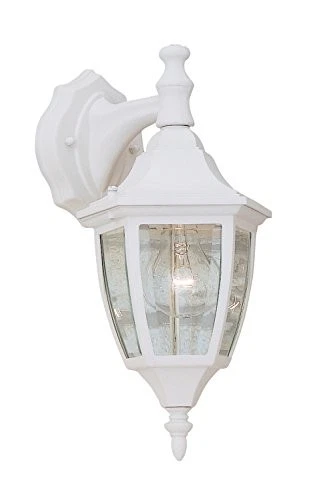  2461-WH Waterbury Fixture, 14.25 Inch Mount, Clear Glass Porch 14.25in H White - Picture 2 of 7
