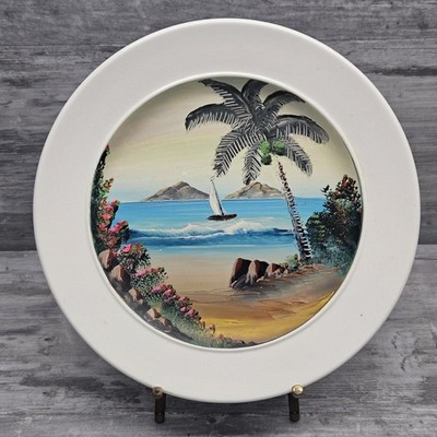 Nueva San Isidro Plate Hand Painted 9'' Seascape Landscape