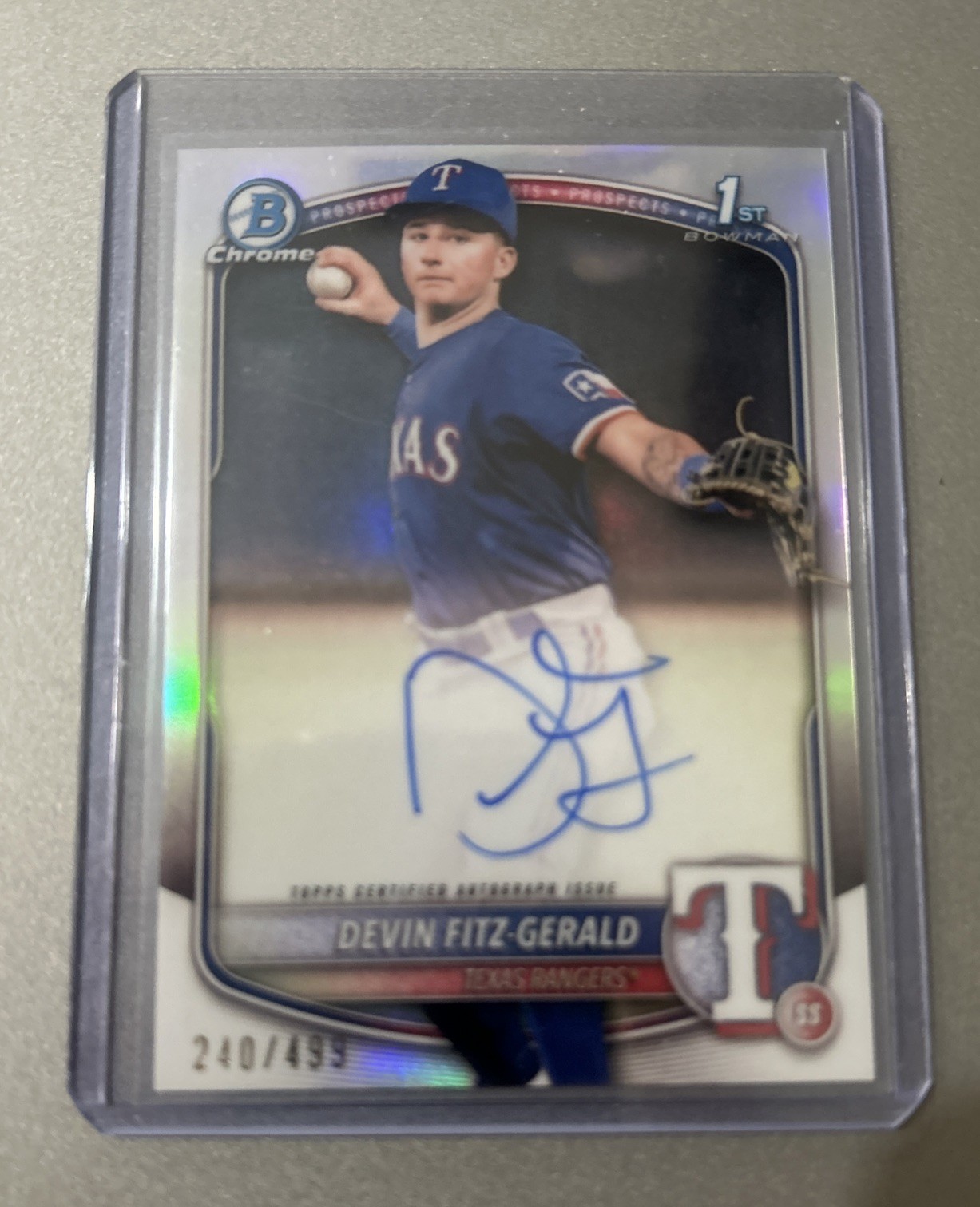 2025 Bowman Chrome Devin Fitz-Gerald 1st Refractor Auto /499 #CPA-DF