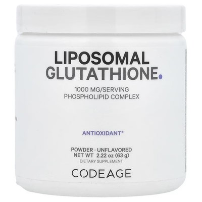 2 X  Codeage, Liposomal Glutathione Powder, Unflavored, 2.22 oz (63 -Worldwide