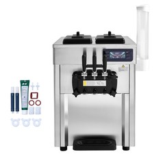 Uimoso Commercial Soft Serve Ice Cream Maker 18-28 L/H Output with 3 Flavors