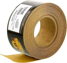 180 Grit Gold - Hook & Loop Backing Longboard Continuous Sandpaper Roll, 2-3/4"