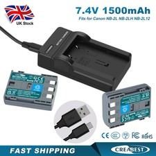 2x NB-2LH Battery+Charger For Canon BP-2L12 BP-2L14 NB-2L18 PowerShot S30 BP-2L5