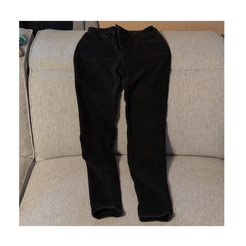 d jeans Girls Black Denim Skinny Jeans Solid Pattern Stretch Size 4