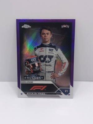 Nyck De Vries 2023 Topps Chrome Formula 1 F1 Freshest RC Purple Refractor #/399