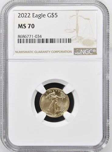 2022 American Gold Eagle NGC MS 70 1/10oz $5