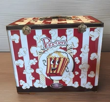 NOSTALGIA ELECTRICS POPCORN TIN CARRING CASE Just Tin