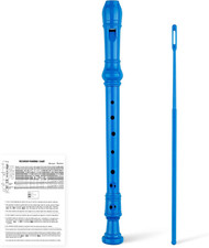 8-Hole Soprano Descant Recorder Baroque Style Kids Music Flute with Cleaning Rod